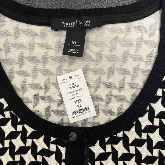 NWT WHBM Geoprint Cardigan - Picture 1 of 4